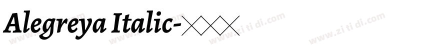 Alegreya Italic字体转换